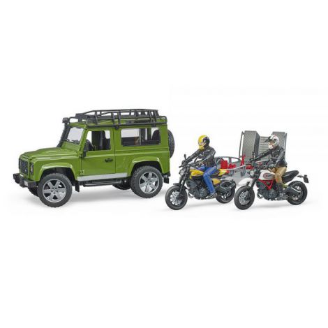 Bruder Land Rover Defender cu Remorcă și Ducati - imagine 5