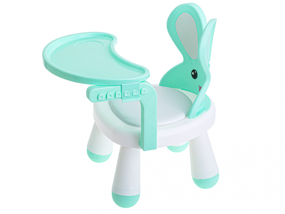 Scaun Masa Ikonka 2in1 Little Bunny Verde - imagine 3