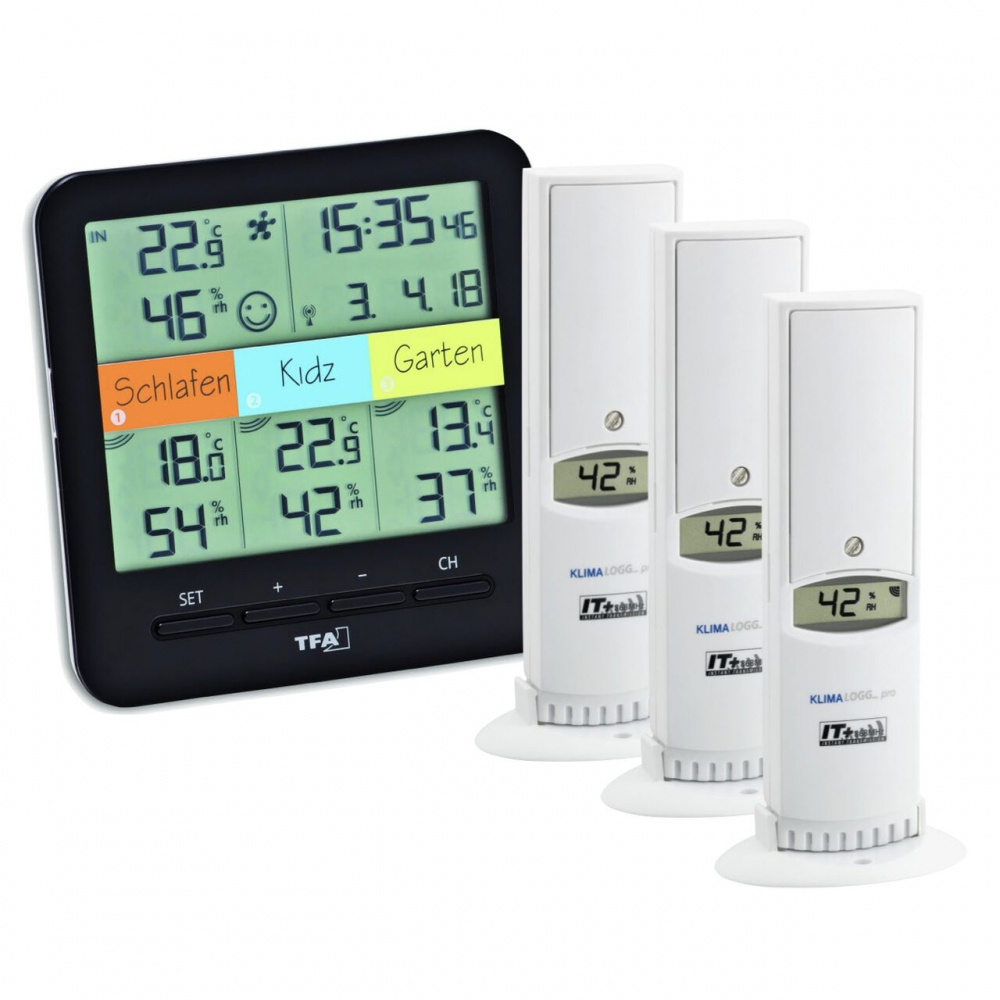Klimahome Termo-higrometru 3 senzori TFA - imagine 5