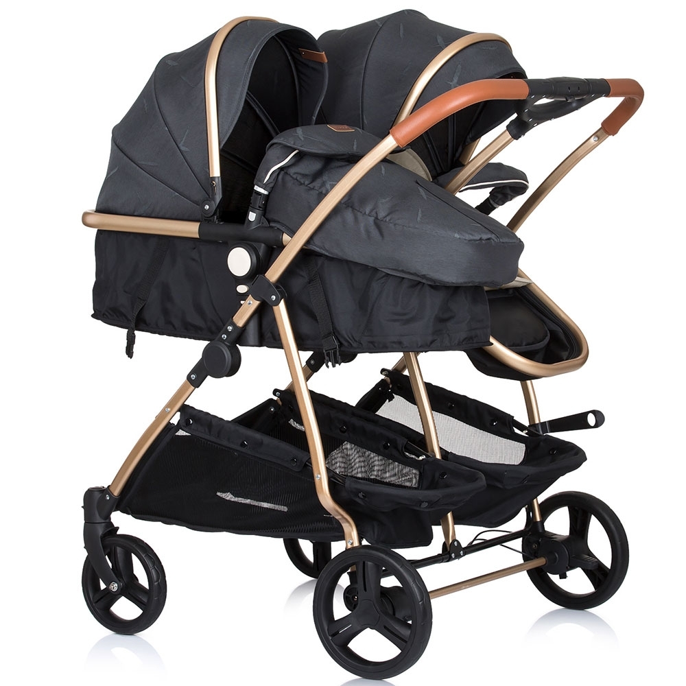 Carucior Gemeni Chipolino Duo Smart 2 in 1, Raven - imagine 3