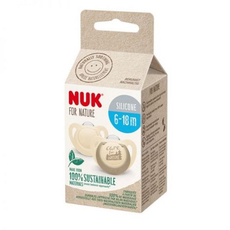 Suzete Nuk for Nature | Set 2 Bucăți, 6-18 luni