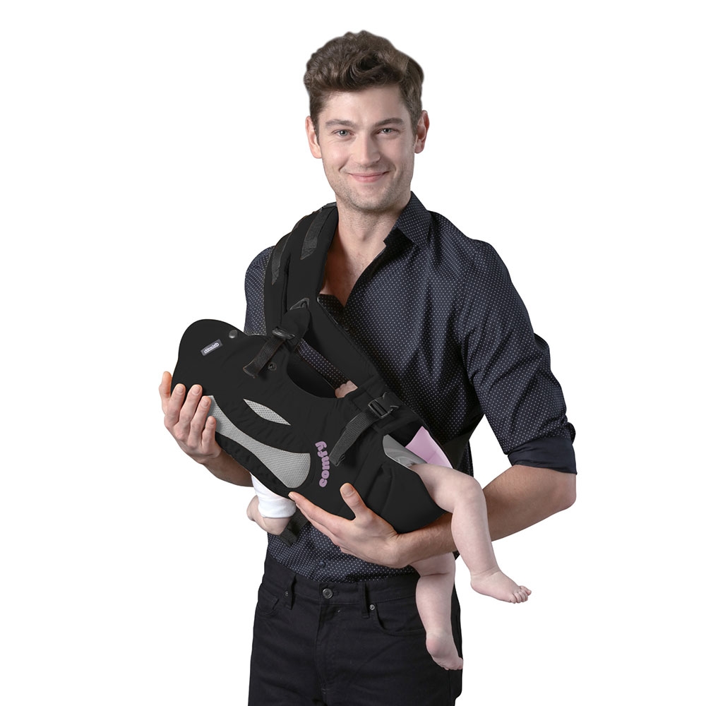 Marsupiu Chipolino Comfy Black Pink, 4 Pozitii - imagine 3