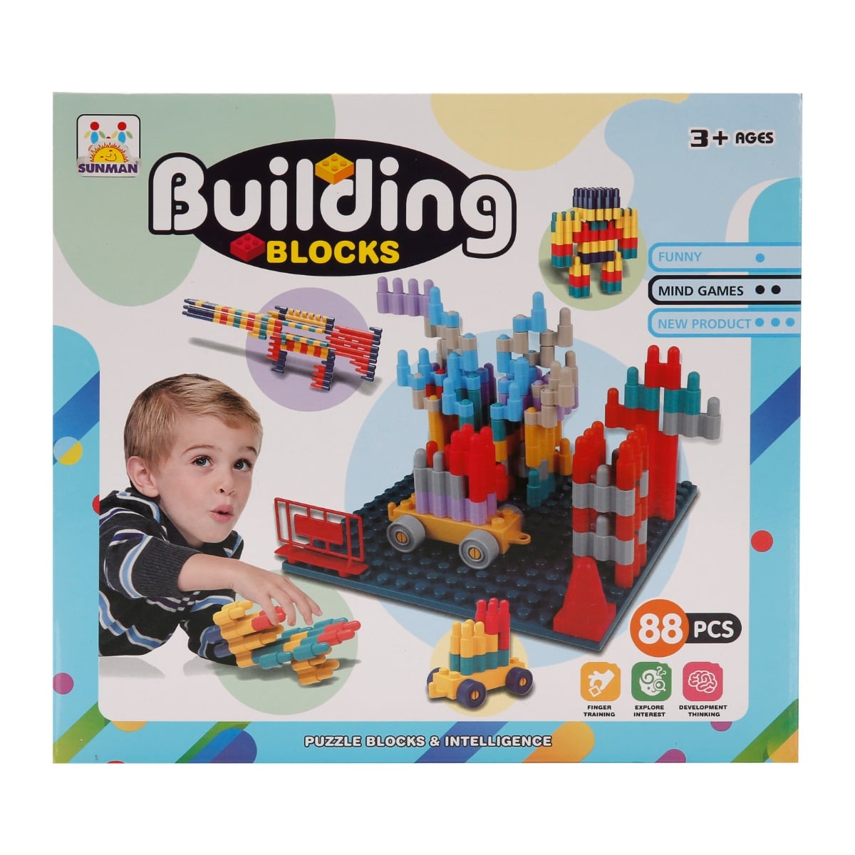 Sunman Building Blocks 88 piese Joc Constructie