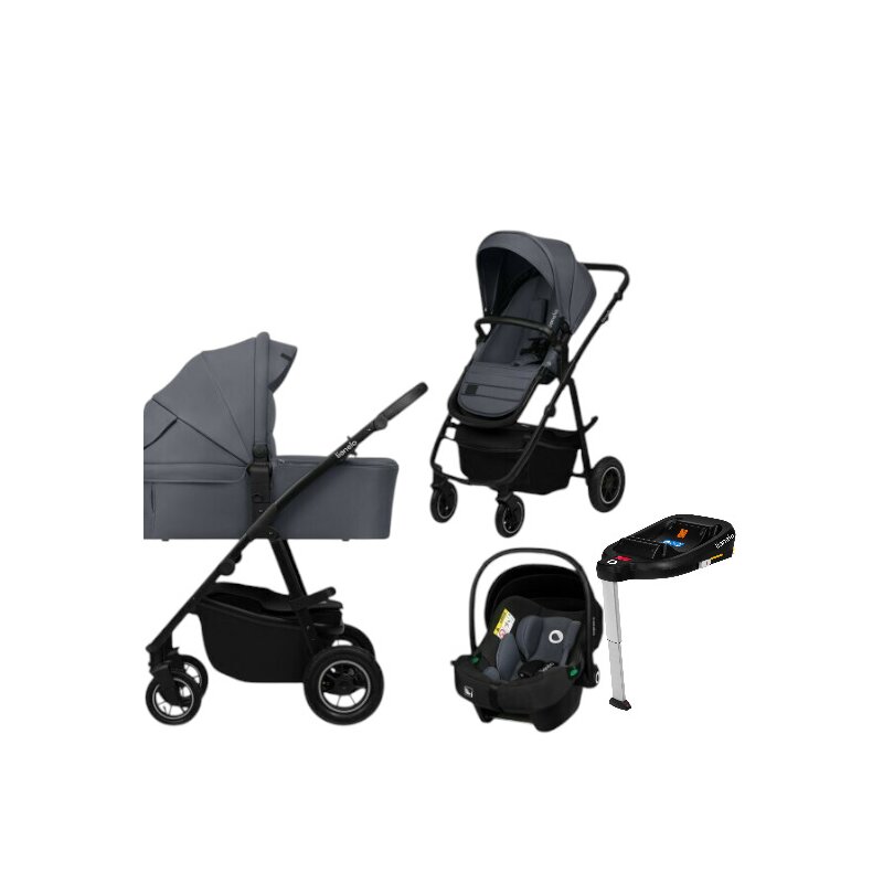 Carucior 4in1 Lionelo Amber Plus Gri Premium