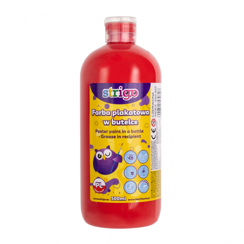 Guașă Strigo Roșu 500 ml | Vopsea Opacă Artă