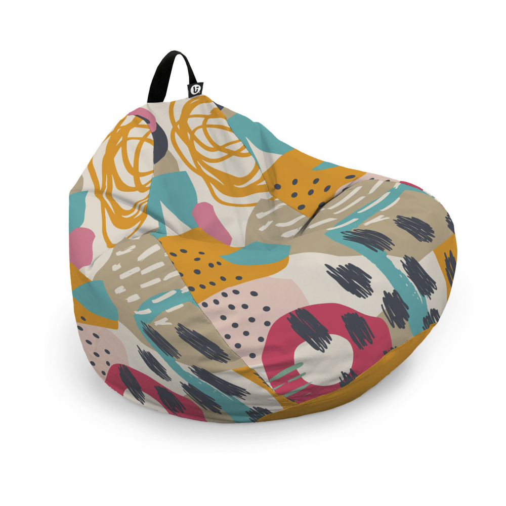 Husă Puf Bean Bag Para XL Abstract Passionfruit - imagine 6