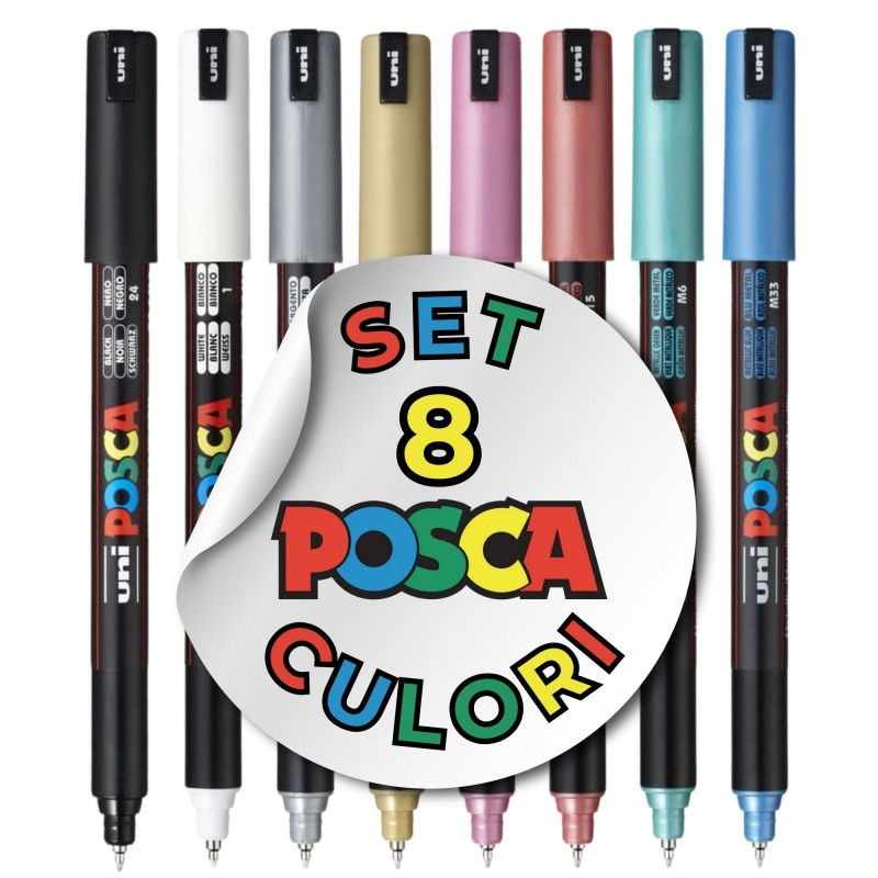 Set Markere POSCA PC-1MR Metalizate, Vârf 0.7 mm