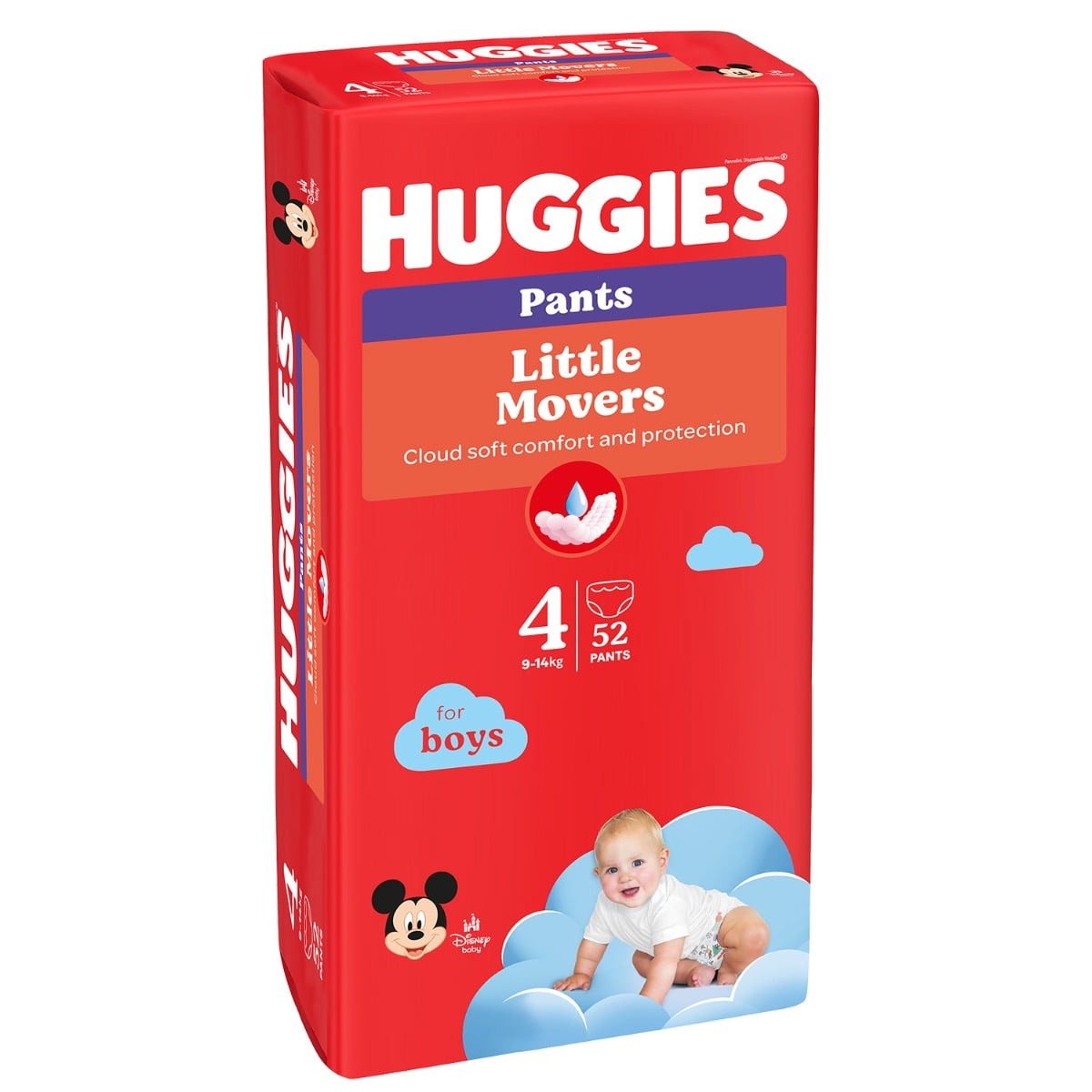 Huggies Pants Mega 4 Boy, 9-14 kg, 52 buc