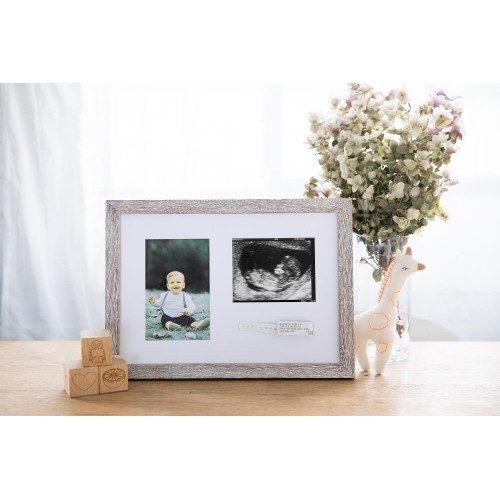 Rama foto ecografie și brățară Pearhead, rustică - imagine 7