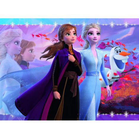 Puzzle Frozen II Elsa&Anna, 100 piese, Ravensburger - imagine 3