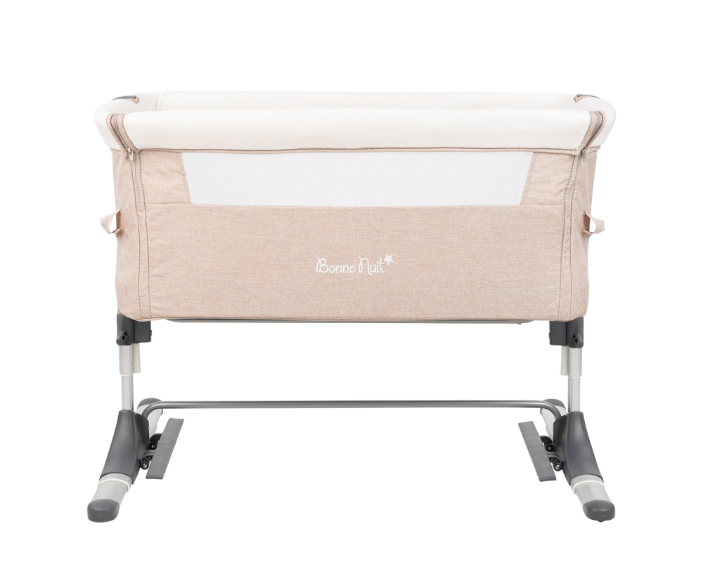 Patut Co-Sleeper KikkaBoo Bonne Nuit Beige, Reglabil - imagine 5