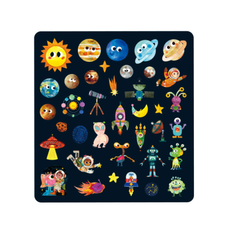 Set Stickere Spațiu Mieredu - Joc Creativ Reutilizabil - imagine 2