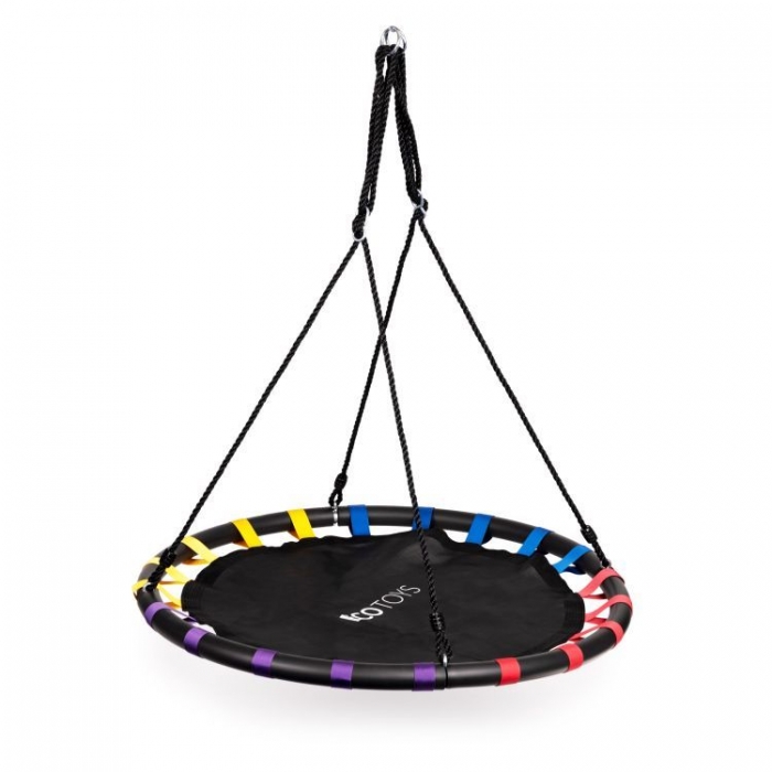 Leagan Ecotoys Cuib Barza, 100 cm, Negru