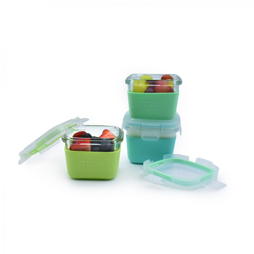 Set 3 recipiente sticlă Melii 160ml cu husă silicon - imagine 6
