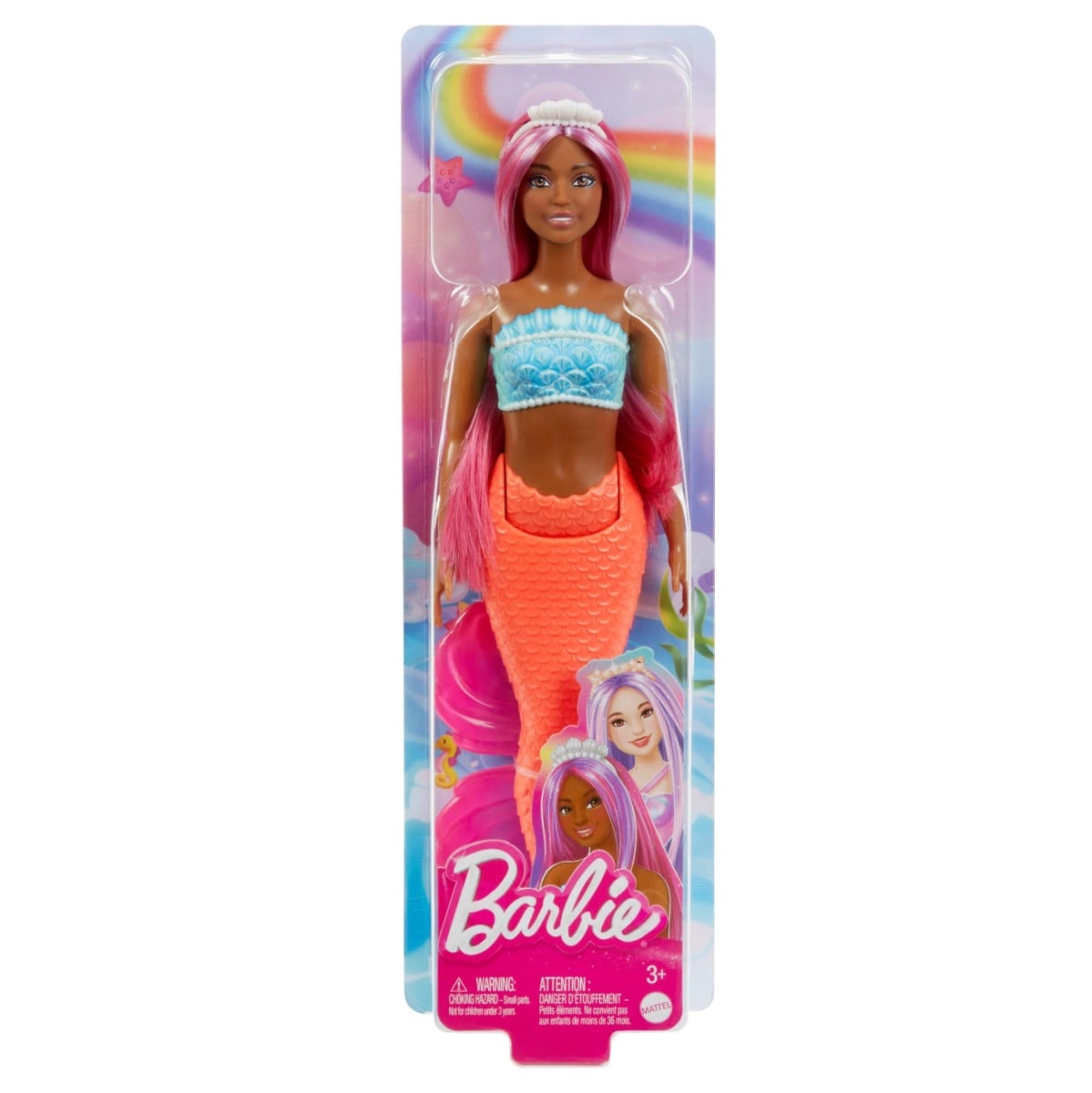 Păpușă Sirenă Barbie Roșu cu Accesorii