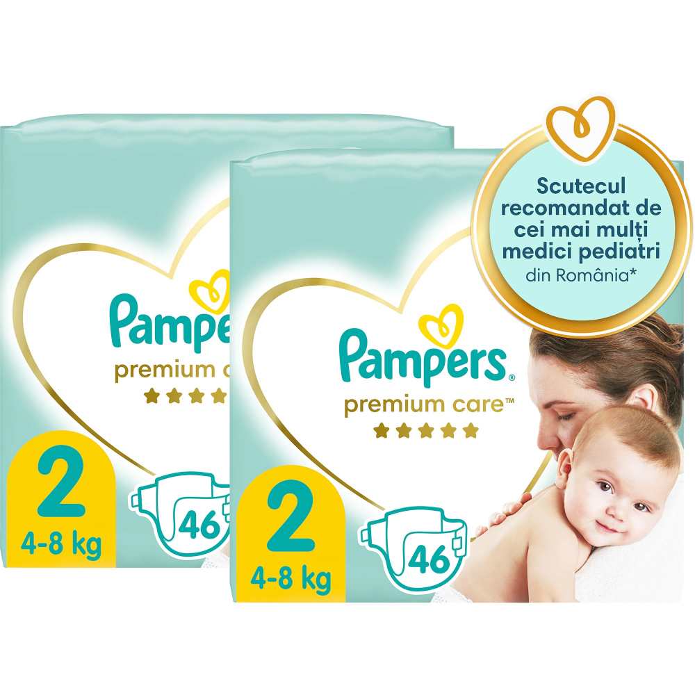 Scutece Pampers Premium Care 2, 4-8kg, 92 buc - imagine 6