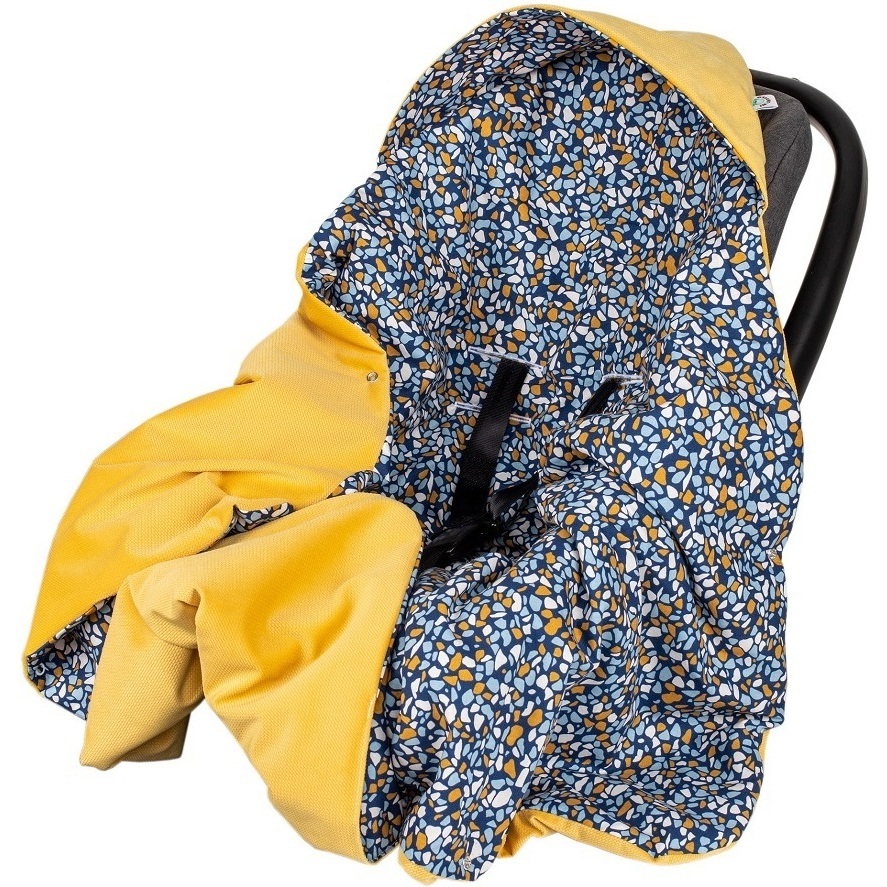 Paturica Infasat Auto Velvet Infantilo Galben