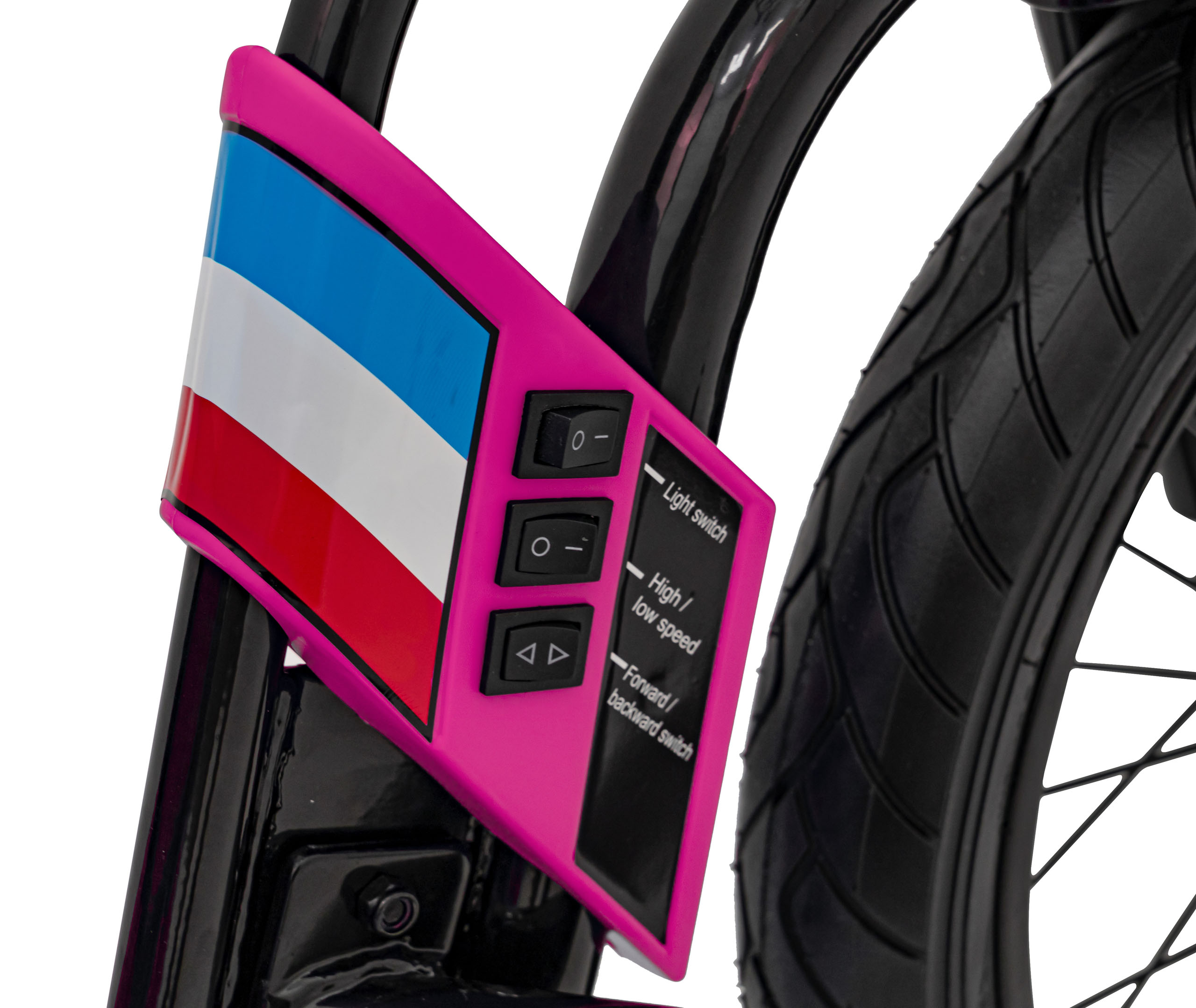 Drift trike electric pentru copii DRIFT BIKE '21 24V 500W faruri cu LED, viteza max 14 km/h (2338) Roz - Autokids.ro - imagine 6