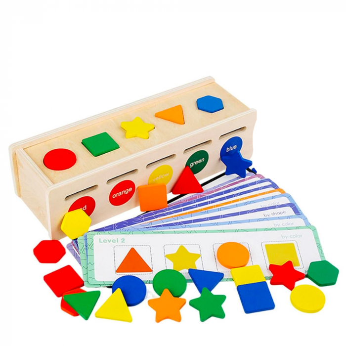 Joc Montessori Sortare Culori și Forme Krista