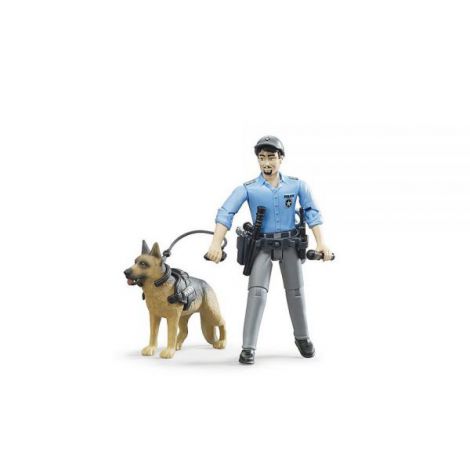 Bruder Figurina Politist cu Caine - Jucarie Politie