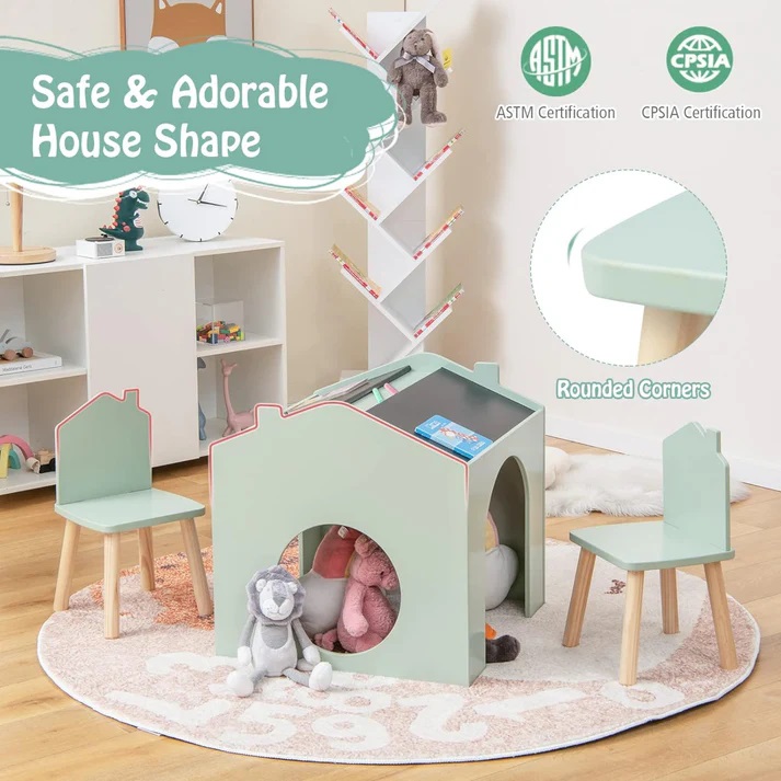 Set Masa Activitati Copii cu 2 Scaune Ginger Home - imagine 6