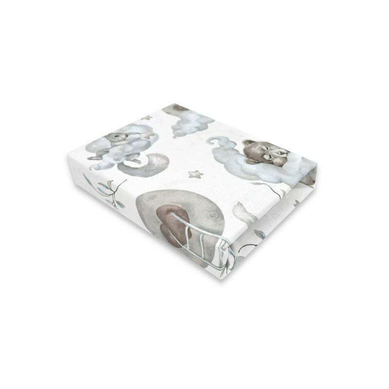 Cearceaf Qmini Bumbac Patut Co-Sleeper 85x46 cm - imagine 2