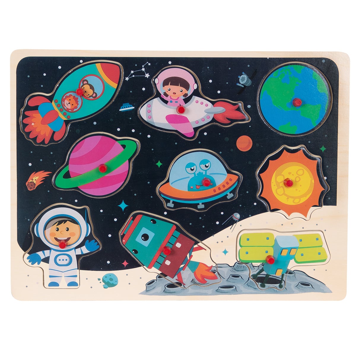 Puzzle Lemn Cosmic Sunman 9 Piese