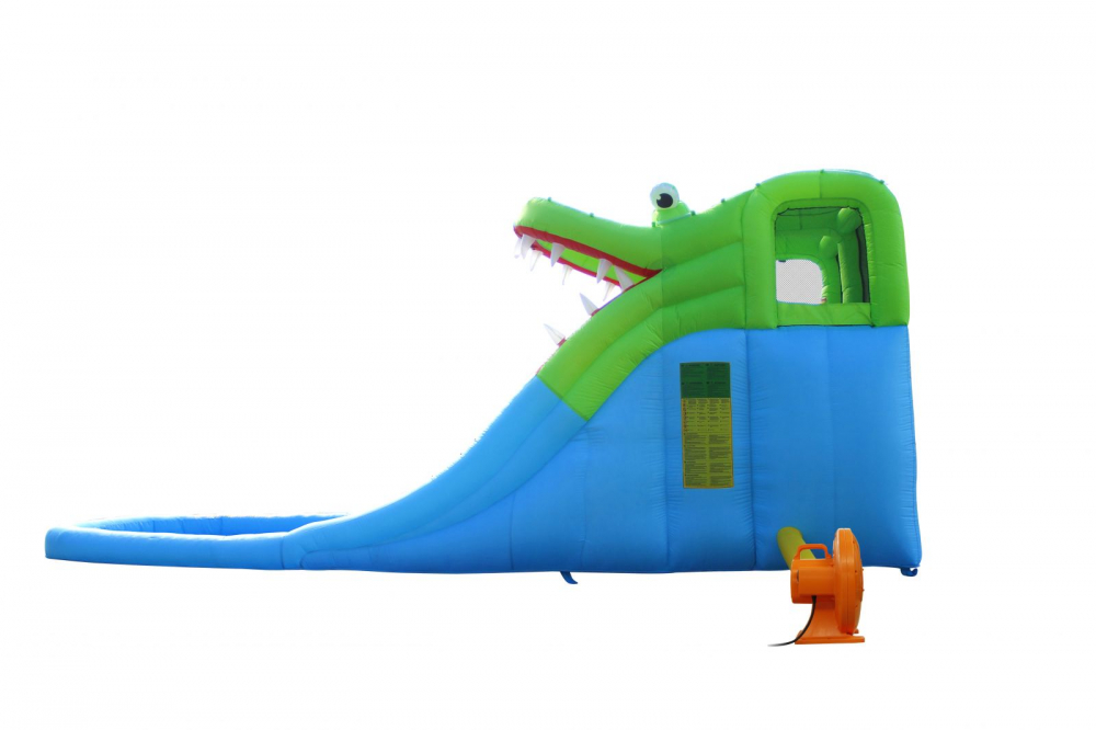 Saltea Gonflabilă Crocodil Happy hop cu Tobogane - imagine 3
