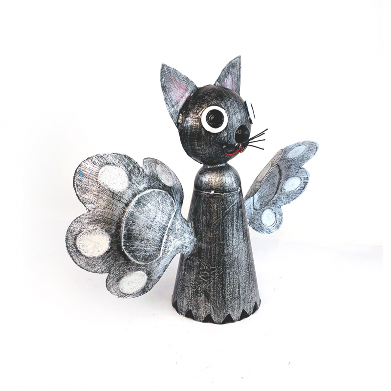 Decorațiune Grădină Pisicuță Metal Model Morișcă