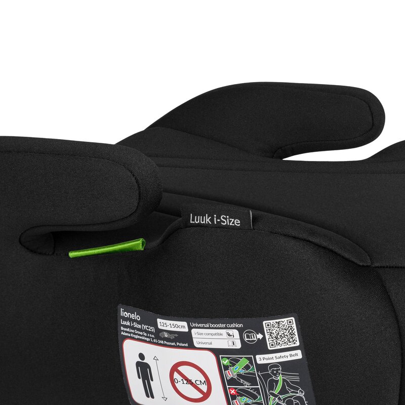 Înăltator Auto Lionelo Luuk i-Size, Negru, 125-150 cm - imagine 3