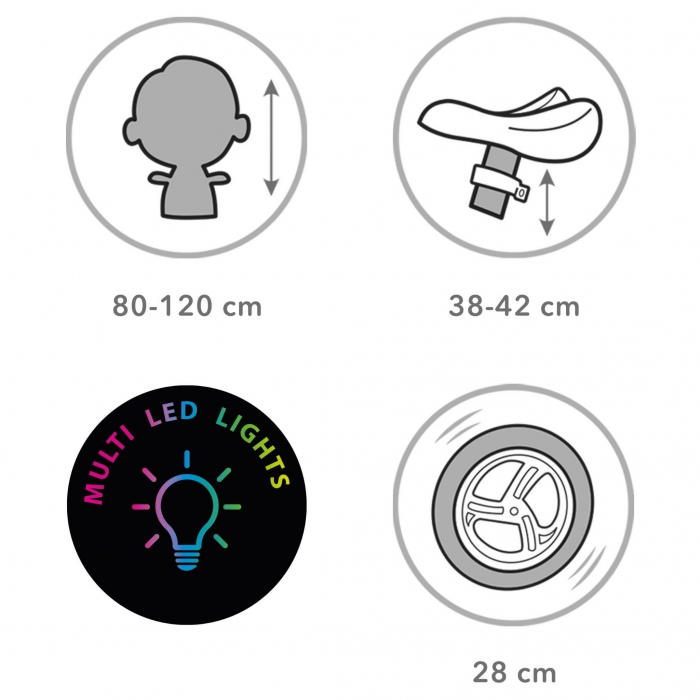 Kidwell Suno - Bicicletă fără pedale cu LED - imagine 5