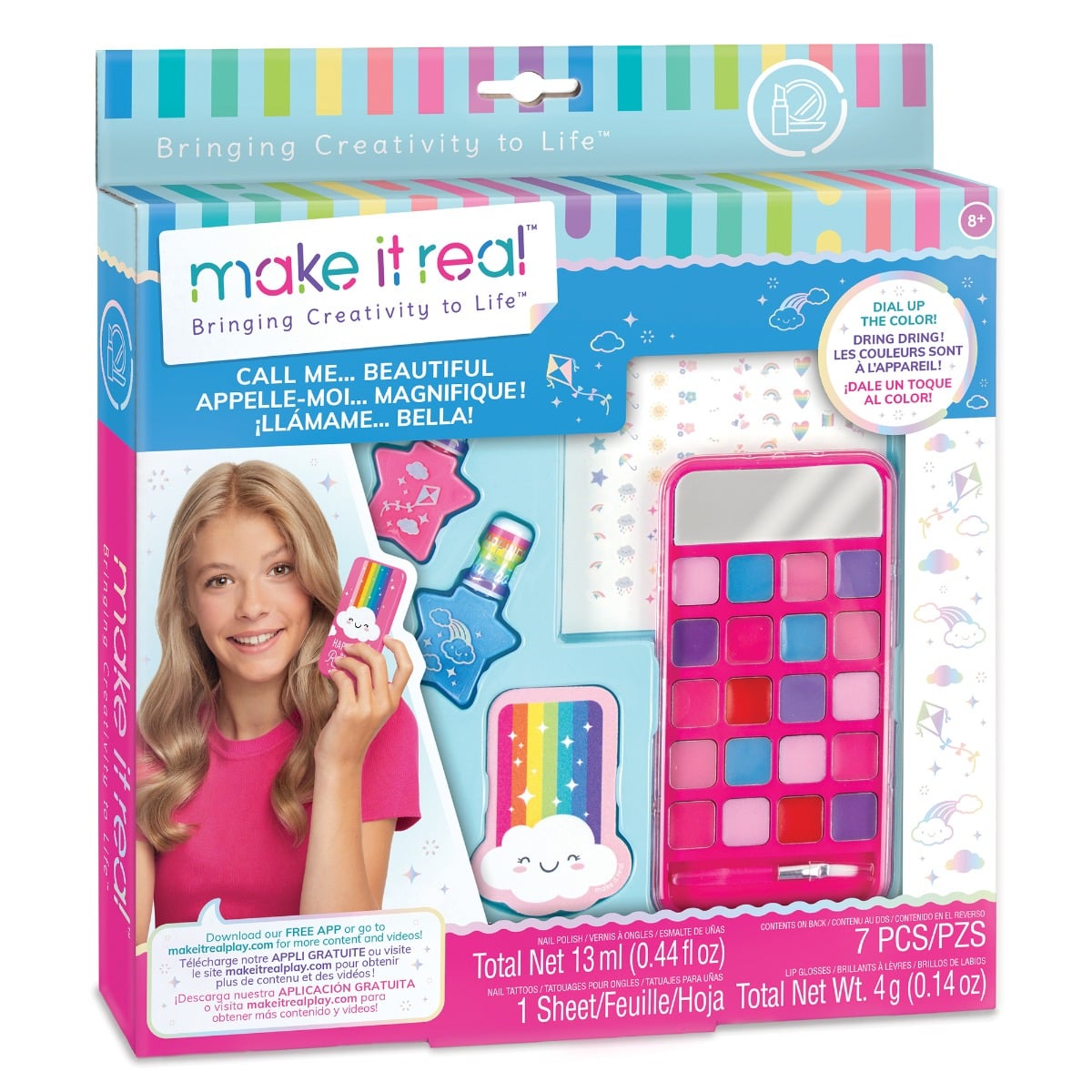 Set Make-up Make It Real, 7 piese, Stil Anii 2000