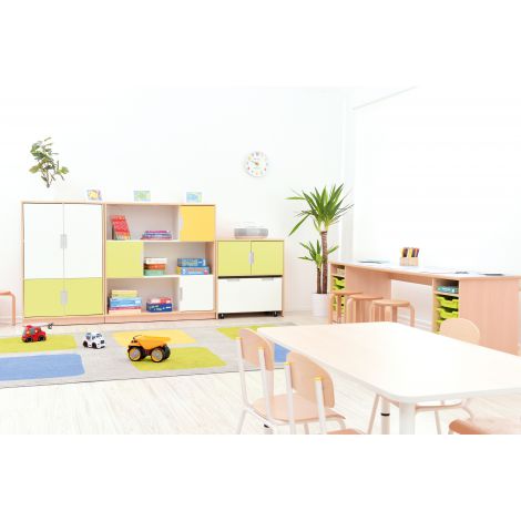 Dulap Quadro L Artar/Alb - 6 compartimente Moje Bambino - imagine 5