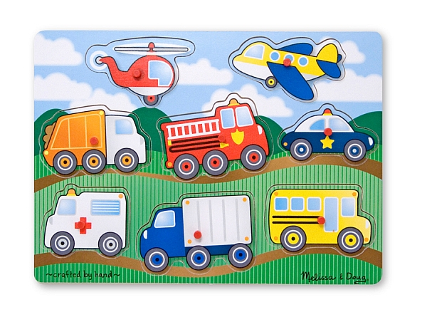 Puzzle Lemn Vehicule Melissa & Doug | Educativ