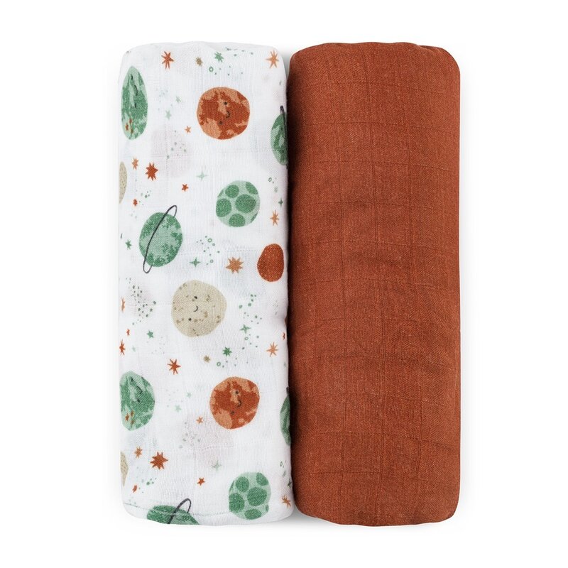 Set 2 scutece muselină bambus Petite&Mars hipoalergenice