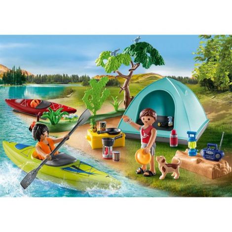 Playmobil Camping Langa Rau - Aventură în Natură