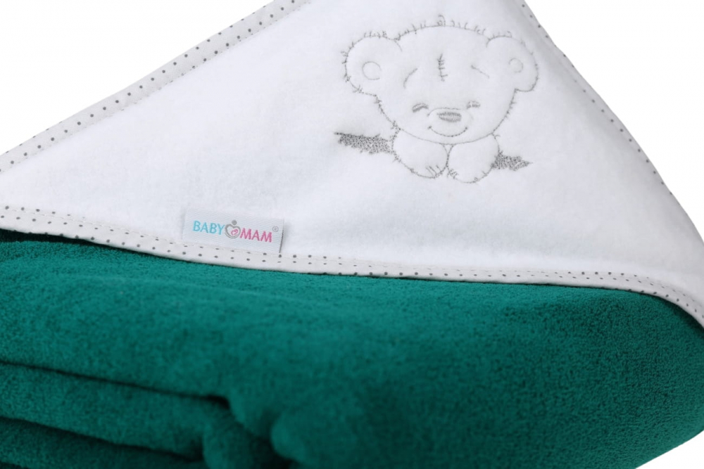 Prosop Baie BabyMam cu Gluga, 100% Bumbac - imagine 5