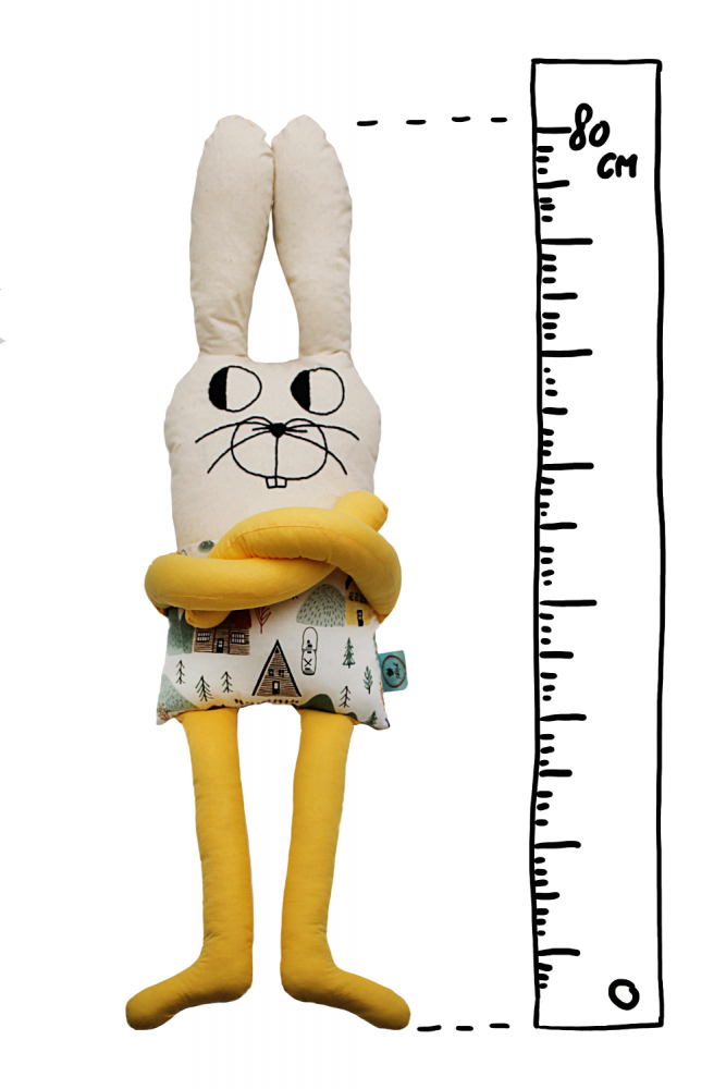 Păpușă Pernă Iepurașul Pat Tiknik 80 cm