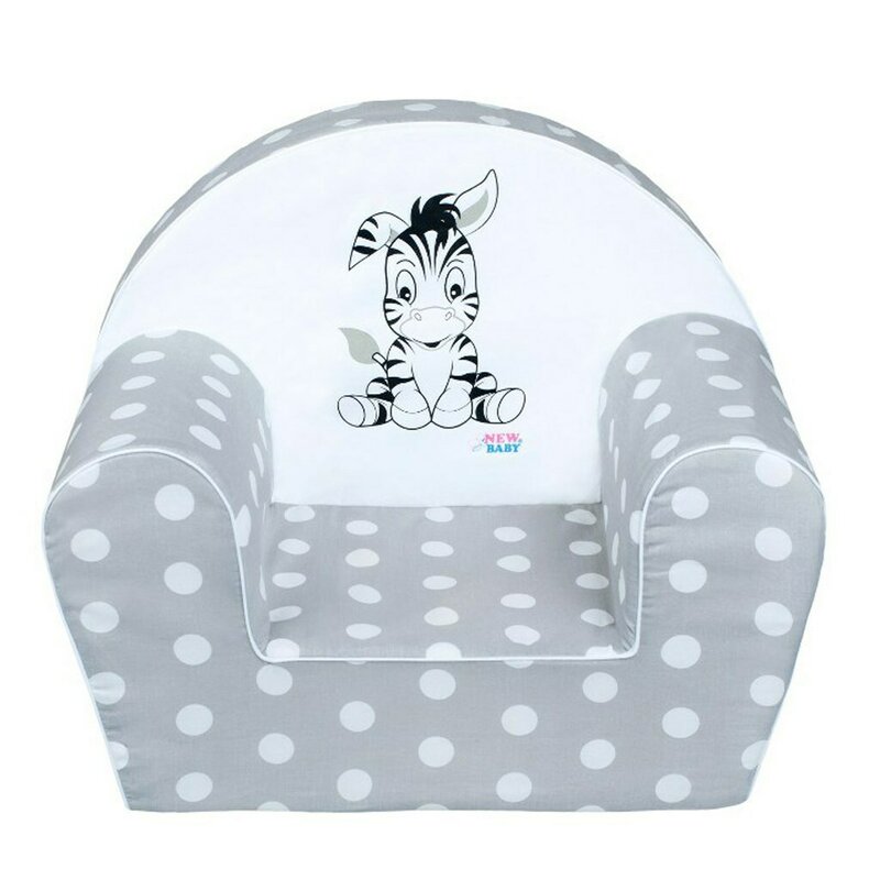 Fotoliu New Baby Spumă Bumbac Zebra Grey - imagine 2