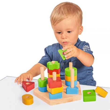 Jucarie din lemn Eichhorn Stacking Toy - imagine 2