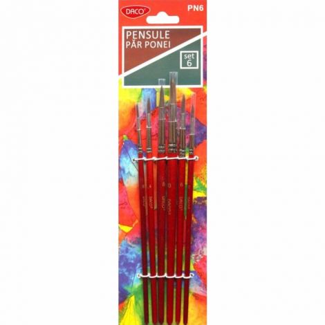 Daco Set 6 Pensule Ponei Profesionale
