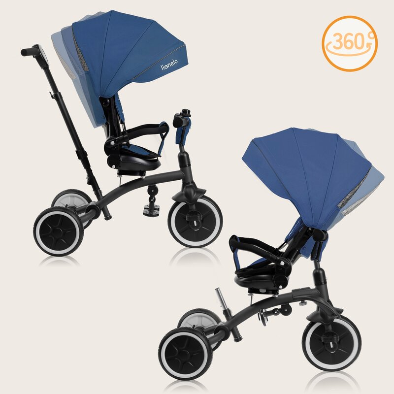 Tricicleta Lionelo Tris Plus Albastră, 2-în-1 - imagine 6