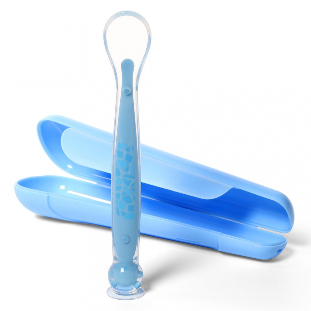 Linguriță Babyono Silicon 6luni+, Cu Capac - imagine 4