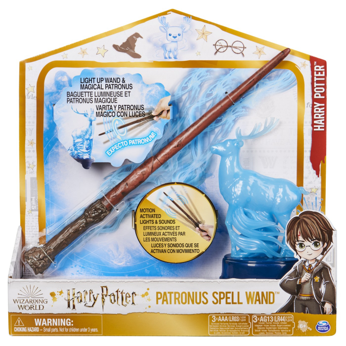 Bagheta Patronus Harry Potter cu Lumini, 33cm