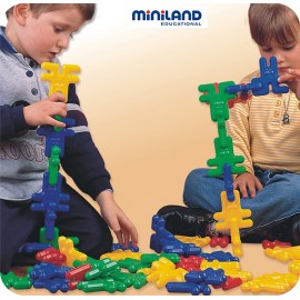 Miniland Iepurași Construit Kim Buni 74 Piese - imagine 3