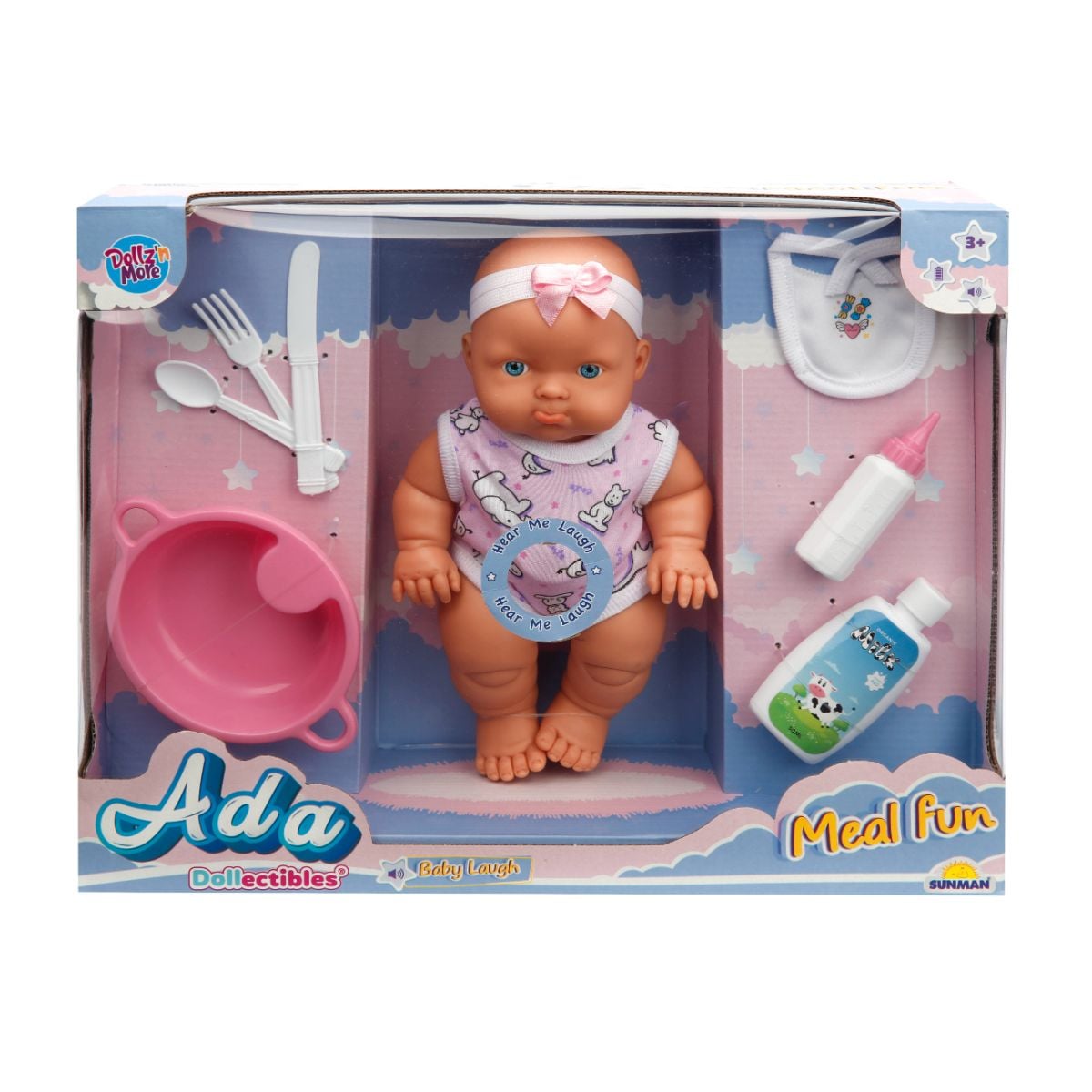 Set Păpușă Bebeluș Ada Dollz n More cu Accesorii
