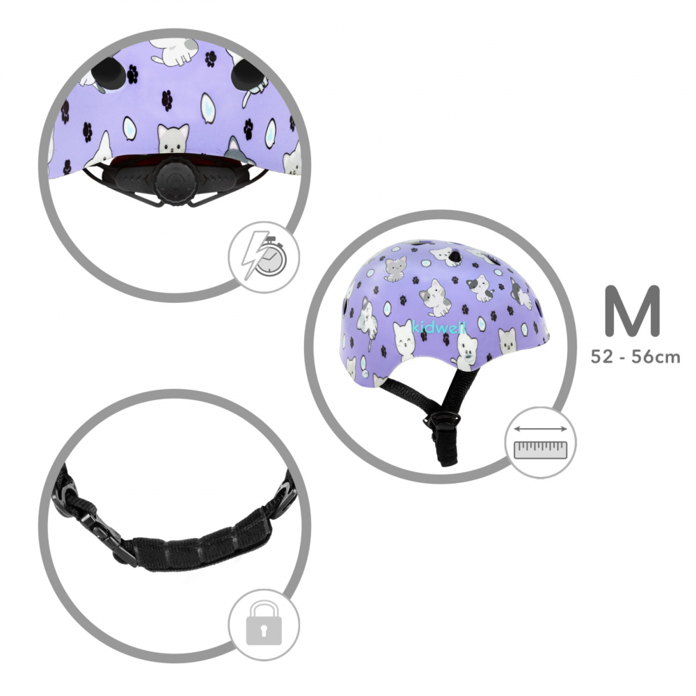 Casca Kidwell Orix Plus Kitty - Protecție M 3 ani+ - imagine 2