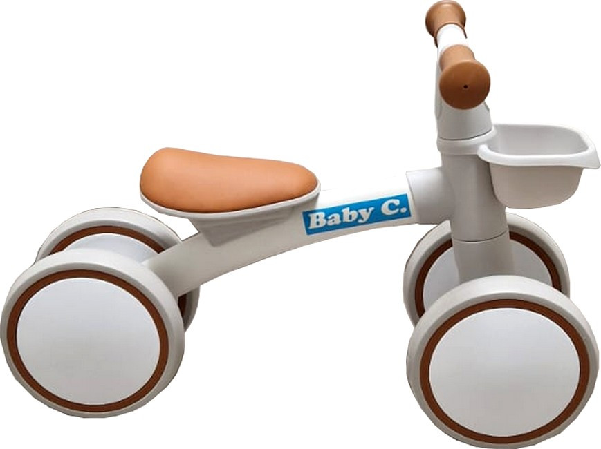 Bicicleta Baby Care X12 Beige cu Cosulet si 4 Roti EVA