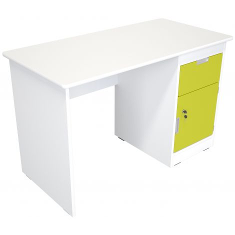 Birou Quadro Alb-Verde Lime cu Sertar | Moje Bambino - imagine 2