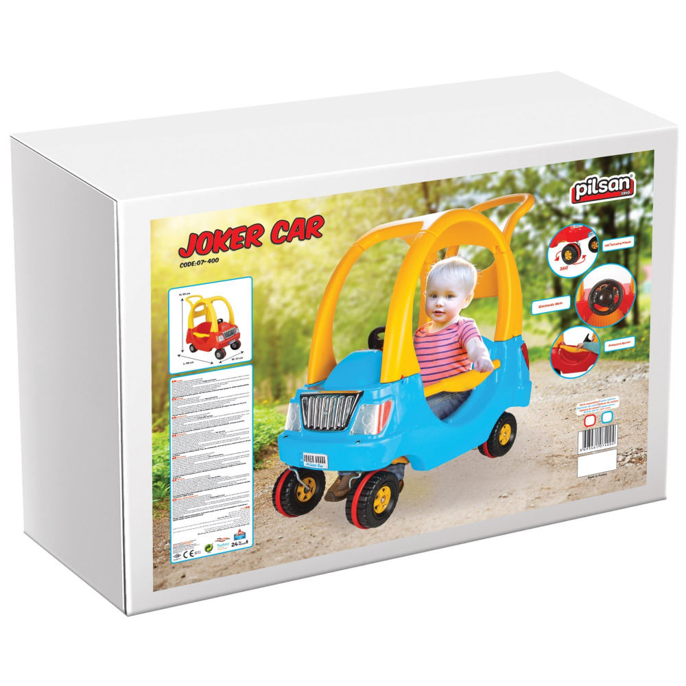 Masinuta Pilsan Joker Car Blue cu maner parental - imagine 3